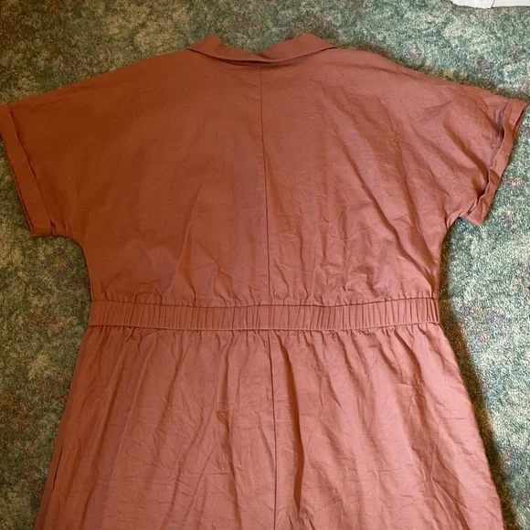 LOFT Mauve Button-Down Dress - Picture 7 of 9
